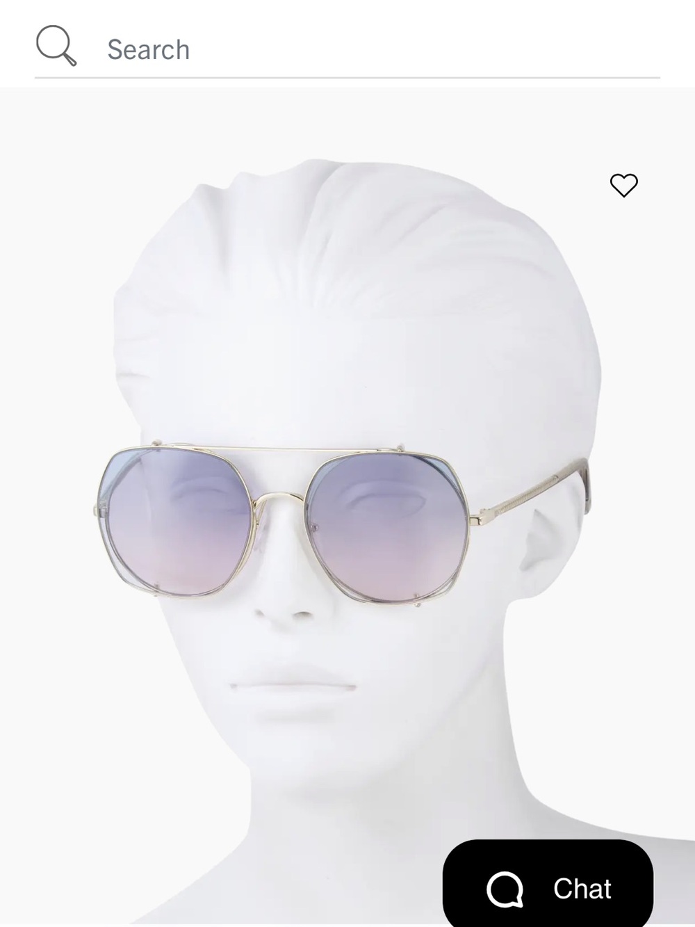 Chloe Oversized Gradient Sunglasses - Lavender/Gold